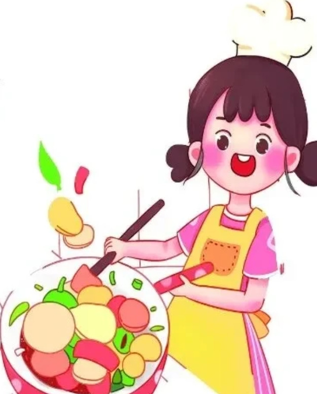 老公回来的时候，我正在厨房挥汗如雨的炒菜。老公：辛苦了，还剩一个菜，我来炒。