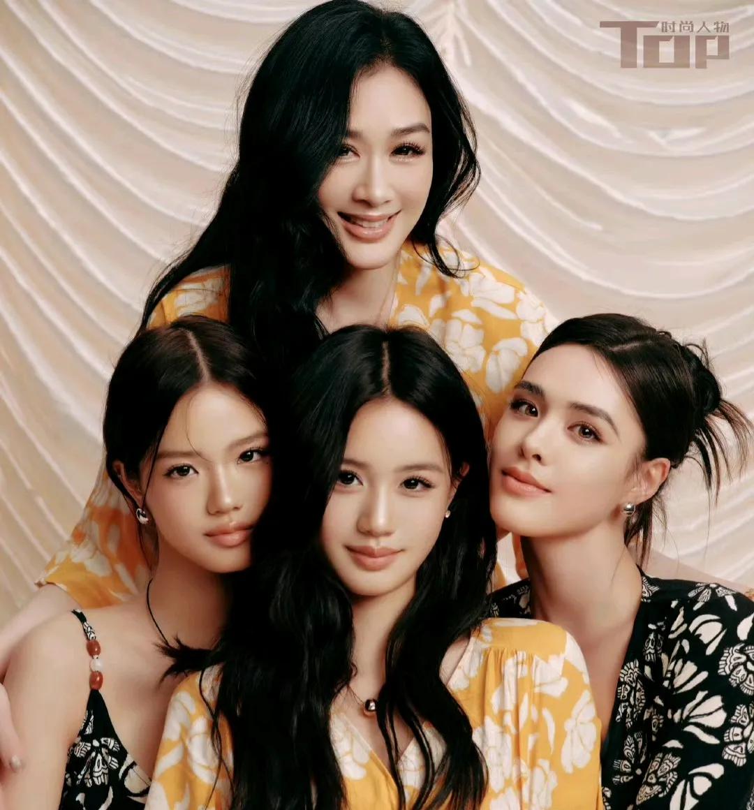 钟丽缇的三个女儿都好漂亮啊！大概是美女生美女，钟丽缇的几个女儿真的是女大十八
