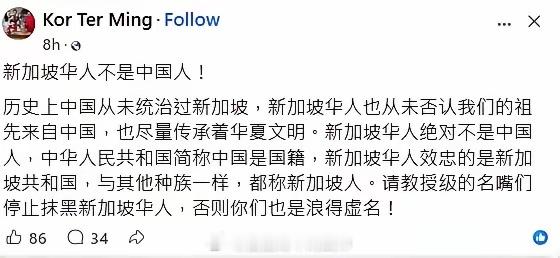 谁说新加坡华人是中国人了