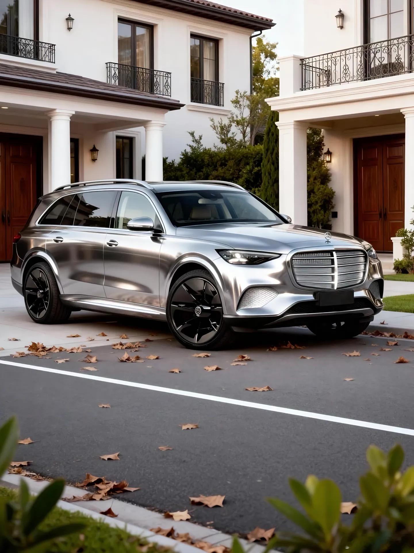 奔驰概念车设计落地，新一代奔驰GLS真容来袭，三角灯上车，大家觉得比现款好看吗？