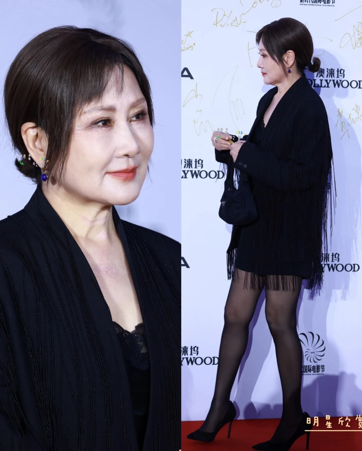 这居然是张凯丽张凯丽亮相澳门新时代电影节红毯