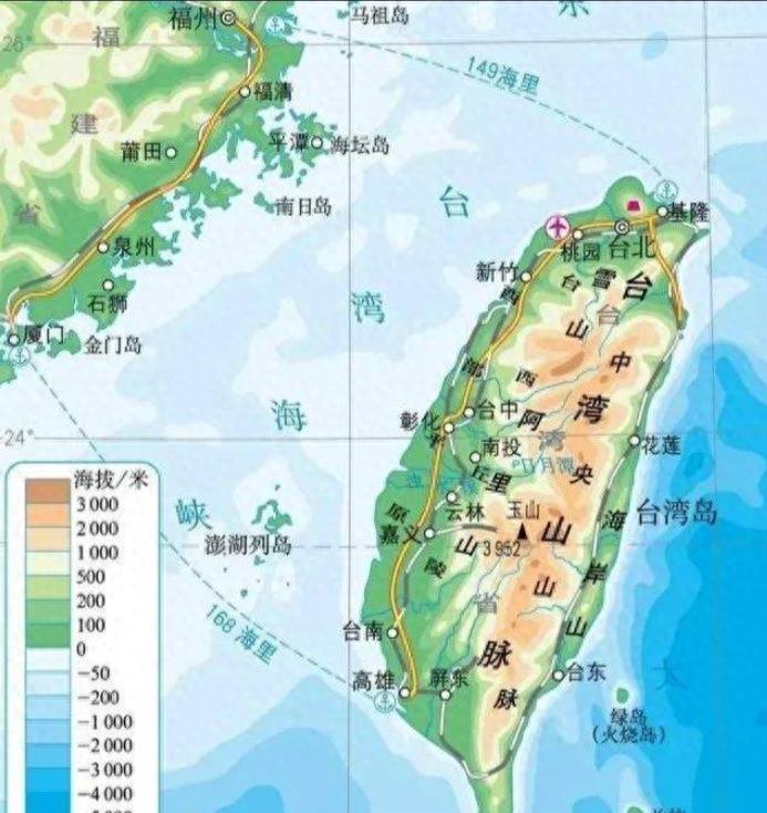 内海与领海的区别。台湾海峡，最窄处约130公里‌（位于福建平潭岛与台湾新竹市之间