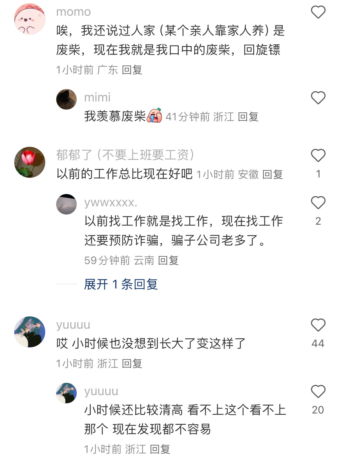 现在理解了为什么有人不去工作了