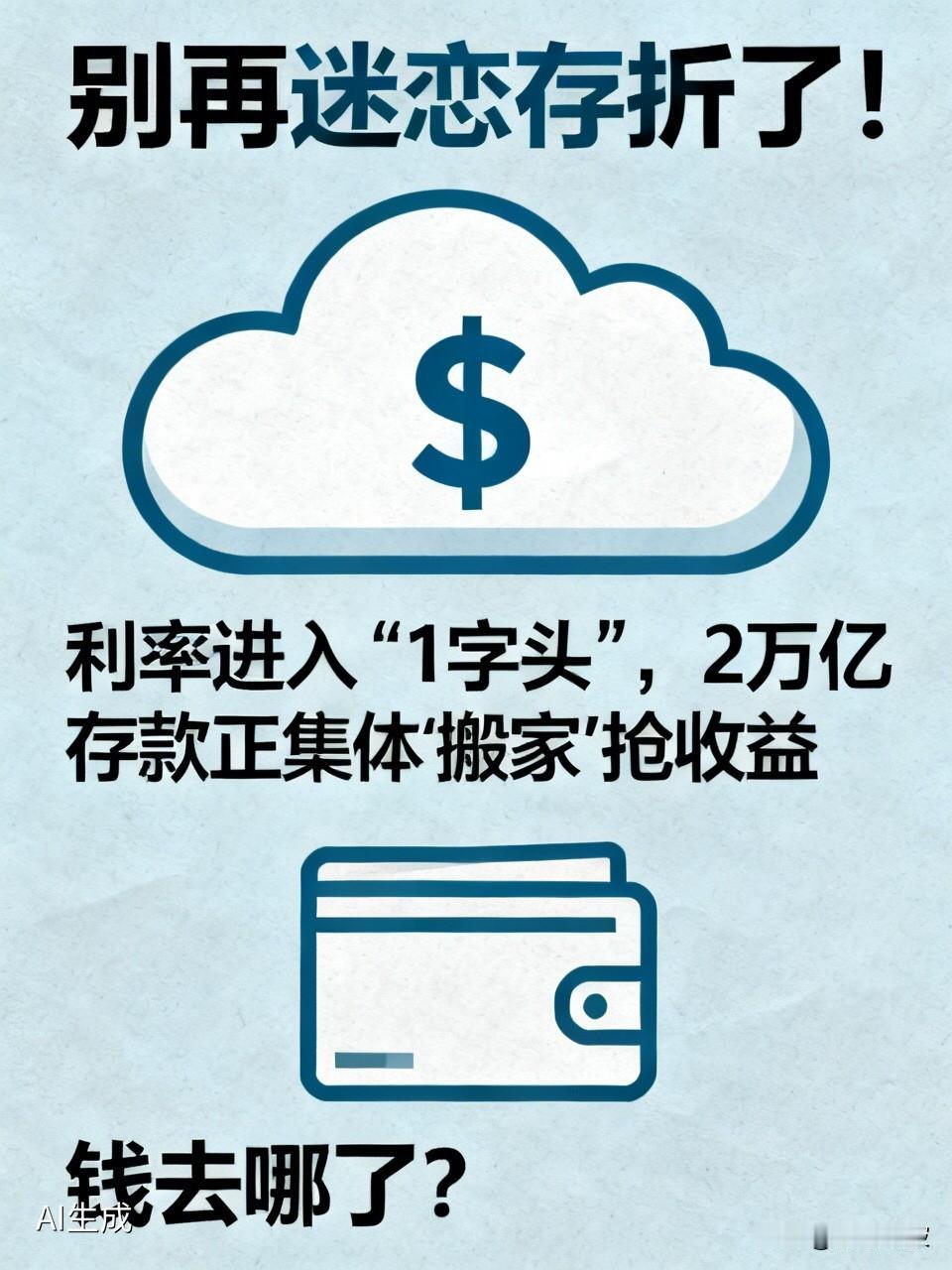 别再迷恋存折了！利率进入“1字头”，2万亿存款正集体“搬家”抢收益你现在
