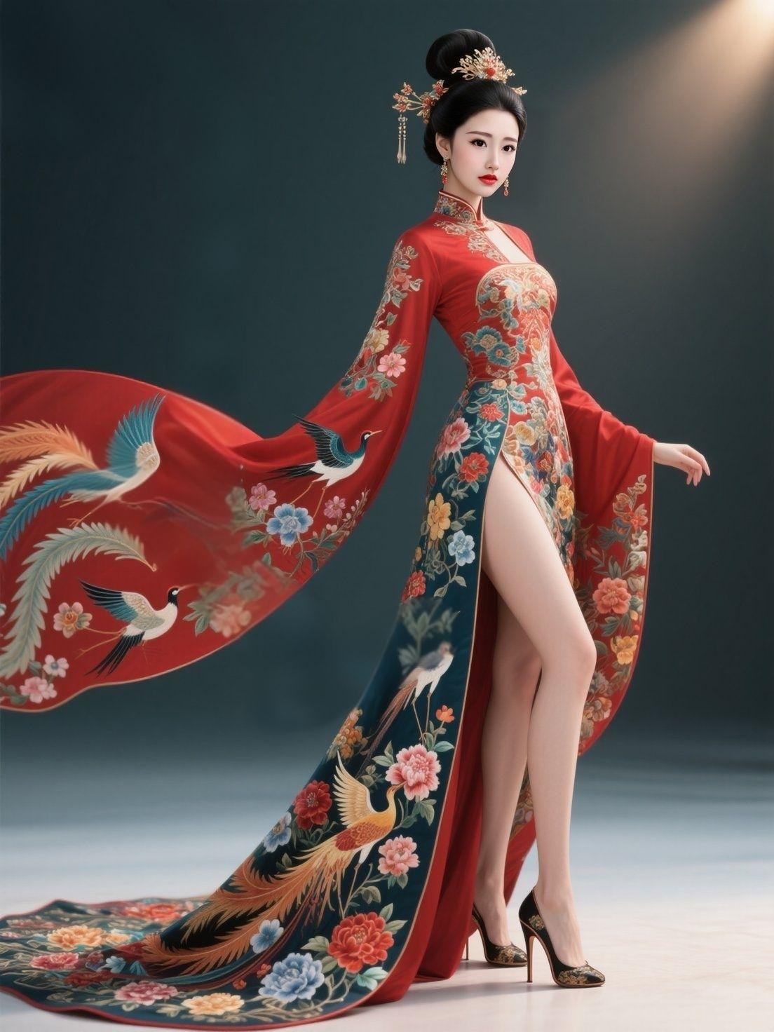 新中式御姐旗袍美人，东方韵味，旗袍禁欲系，美出高级感，氛围感