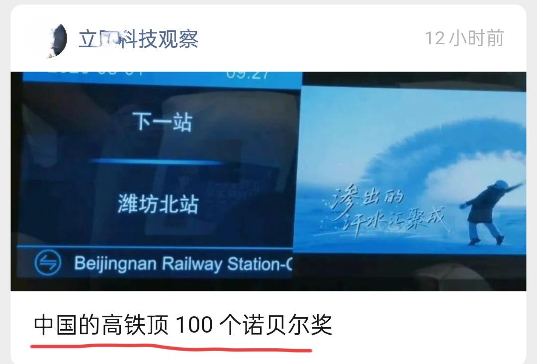 张维为教授有一点很好，说话文明。近日，项某刚先生写了一篇文章，《中国的高铁顶1