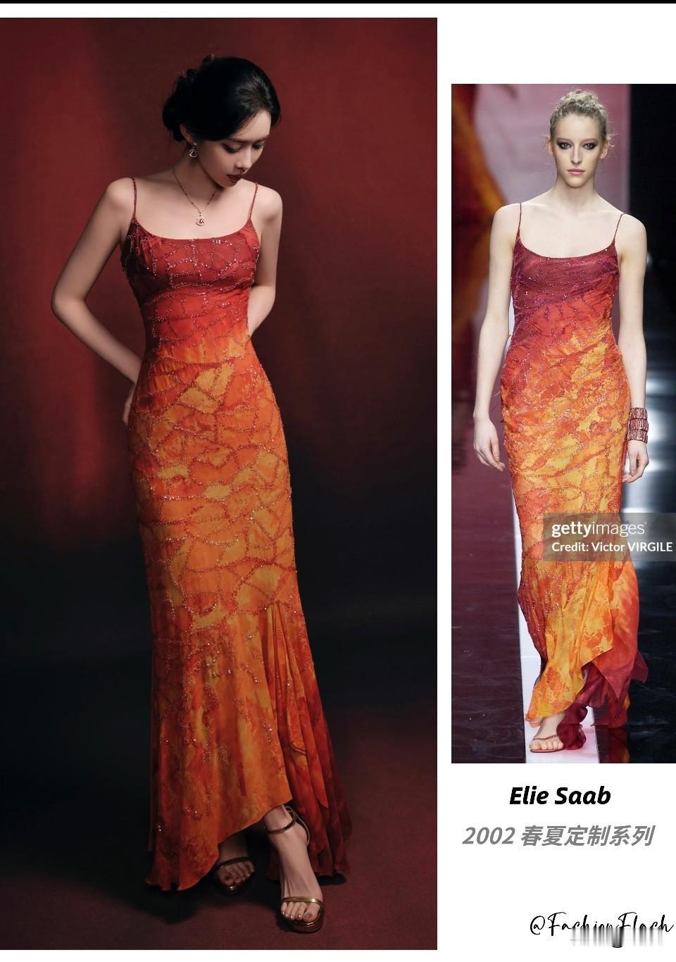 孟子义第二套来自2002年的古董ElieSaab惊喜上身演绎了来自ARCH