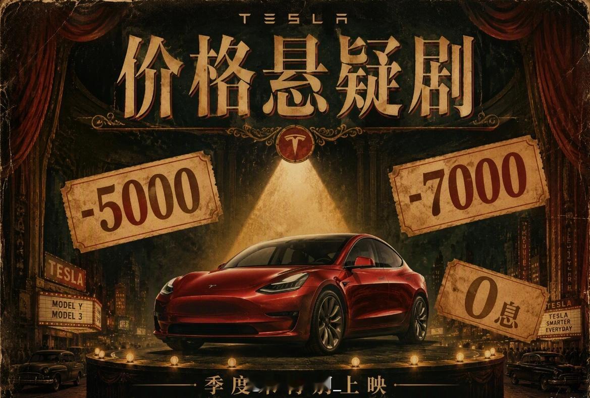 特斯拉这价格，真是比电视剧剧情还反转。前脚刚说优惠一万，后脚就缩到七千，还非得赶在季度末这波节点上。