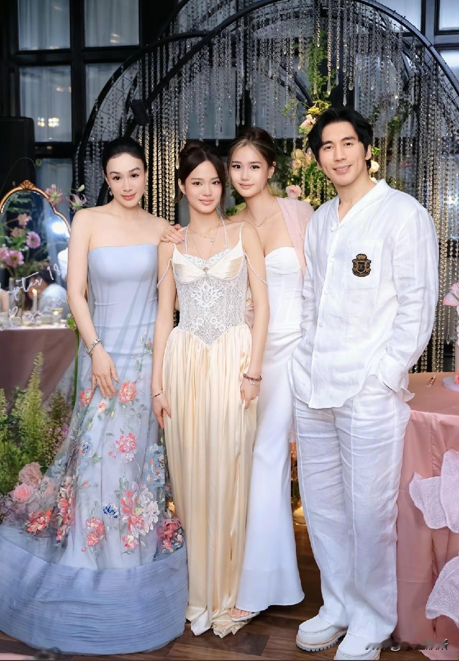 钟丽缇小女儿Jaden迎来18岁成人礼！一袭白裙温婉大方，一家人同框氛围感拉满