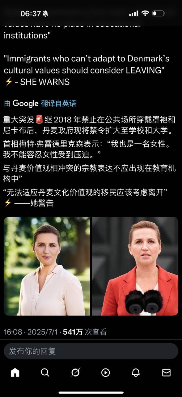 问题在于穆斯林女士们认为戴头巾穿罩袍不是受压迫，而是对先知的崇敬，是对本民族文化