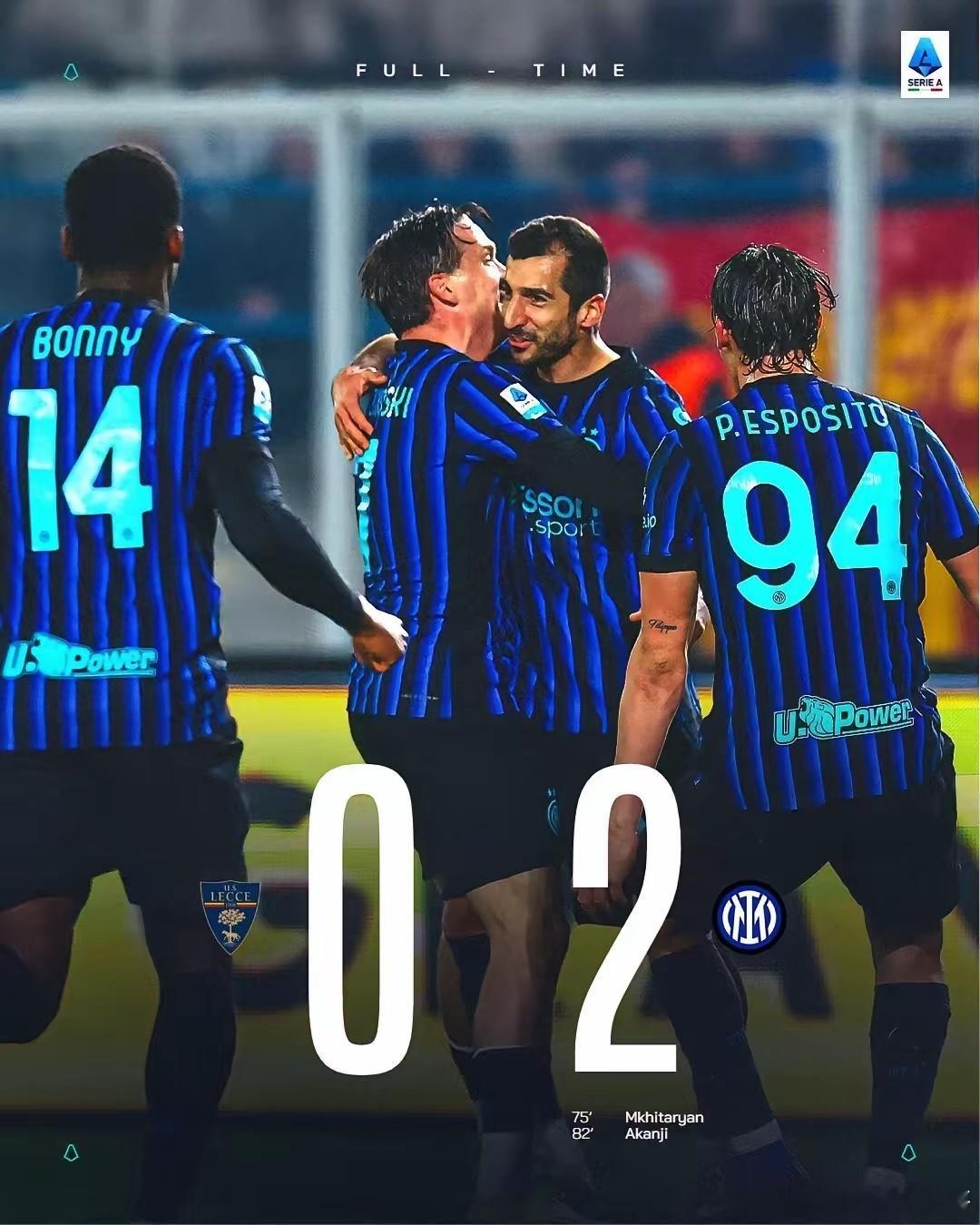 正月初六客战莱切，国米又打出了一场自己的典型性比赛，控球率、射门数、射正数、角球