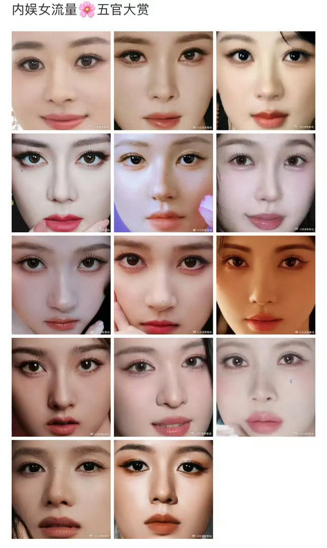 内娱女流量五官怼脸大赏