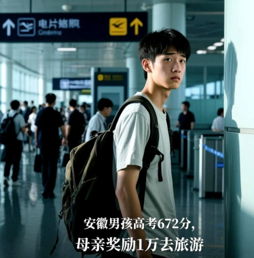 安徽男孩高考672分，母亲奖励1万去旅游，却突然被扣机场，母亲：我没生过他！