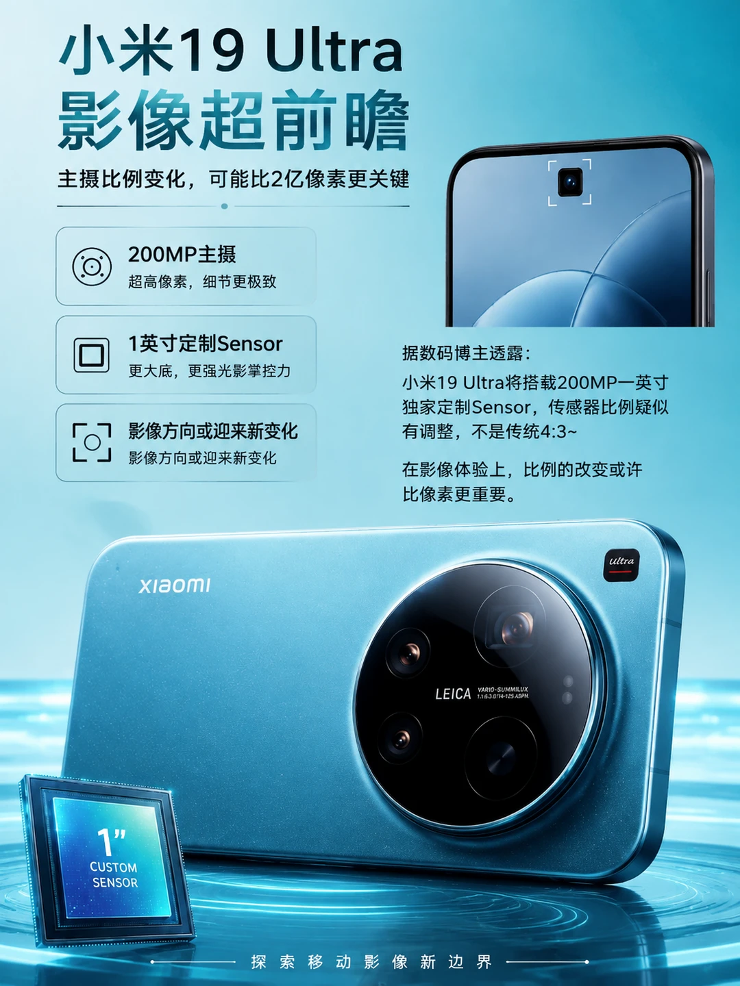 小米19Ultra影像大升级，传感器改动是重点