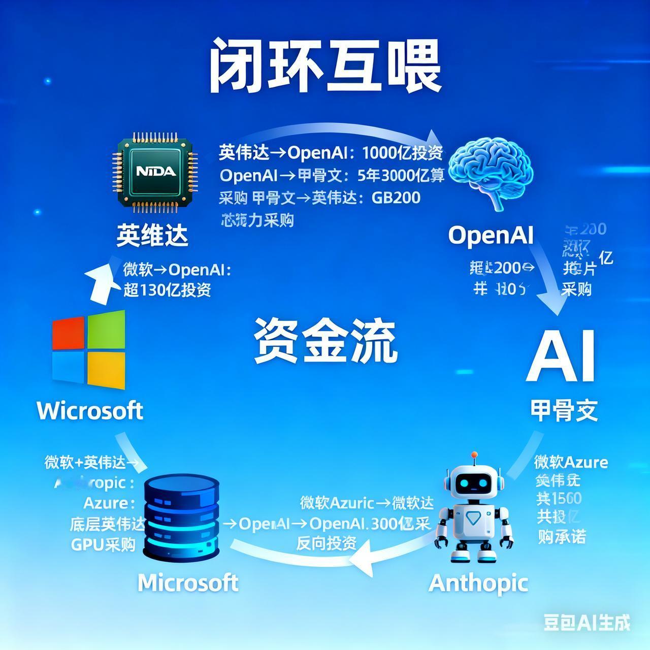 千亿闭环互喂！AI巨头豪赌5-7万亿算力赛道AI行业正上演巨头“闭环互喂”资