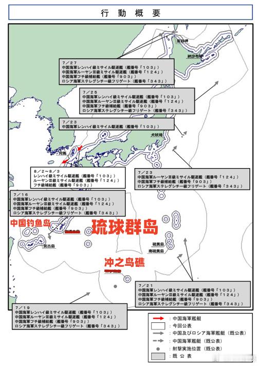 8月2日一8月3日，解放军海军2艘驱与逐舰1艘补通过对马海峡向西南方向航行。从鬼