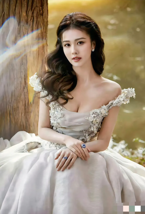白鹿，165cm，好美，像花仙子一样！总感觉脖子空空的！