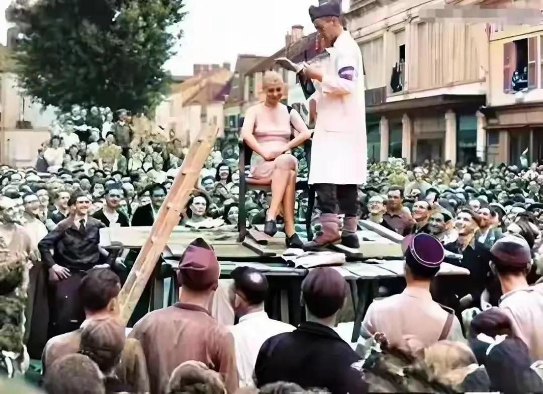 1945年二战结束后，法国开始清算背叛祖国的“法奸”，一名女士因为在德军占领期间