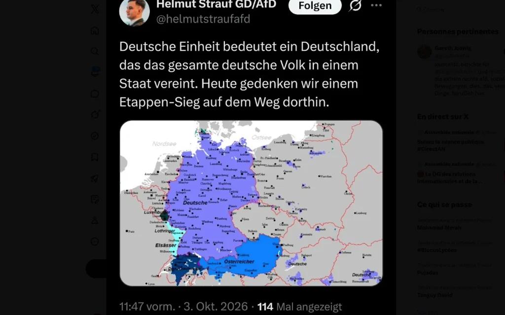 法德百年恩怨被撕开！德国选择党成员公开叫嚣：要把法国领土并入德意志。欧洲政坛出现