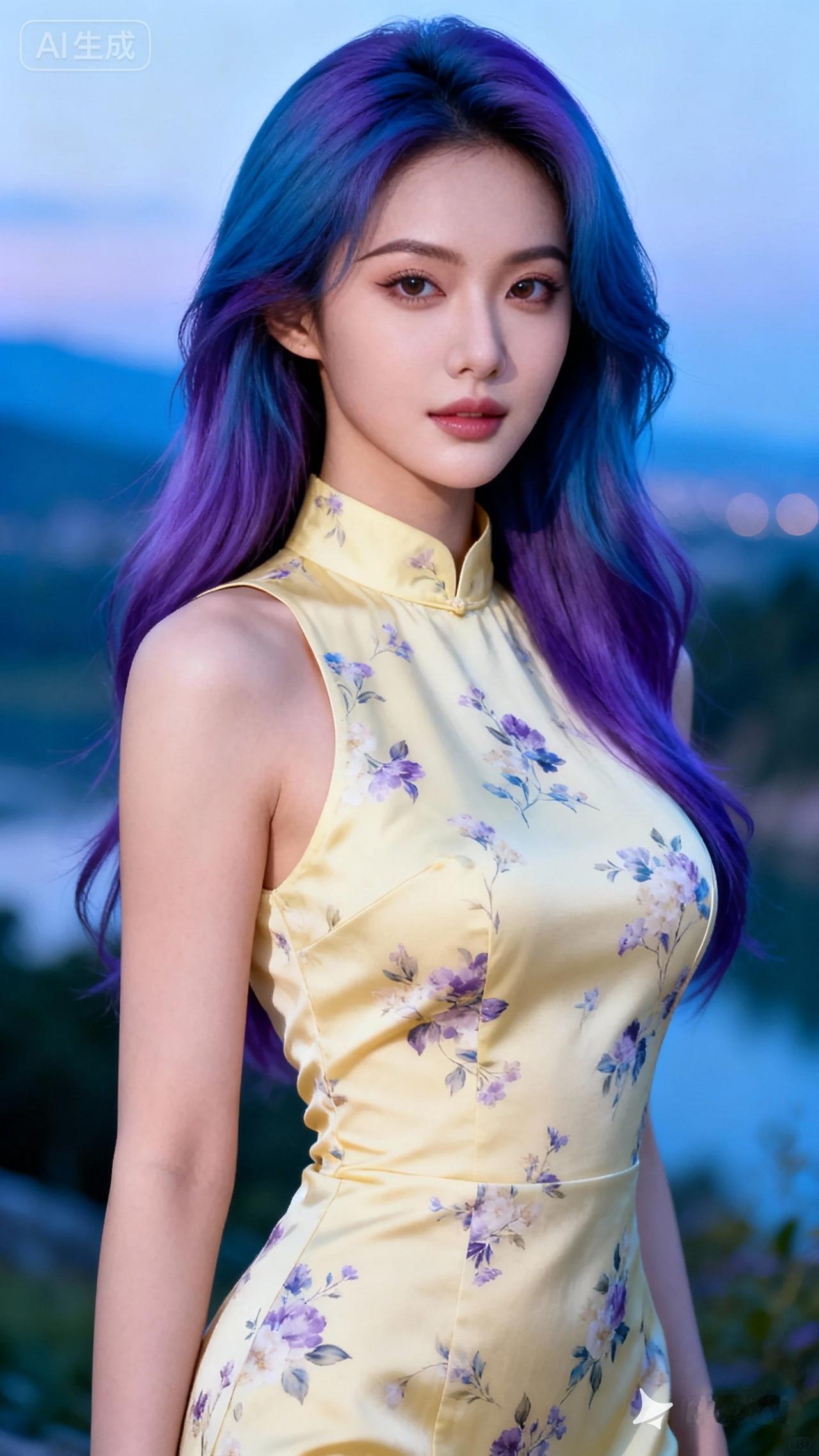 紫发美人，花间仙子。