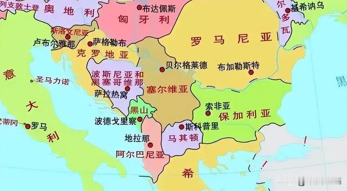 俯瞰巴尔干半岛，塞尔维亚身处极致窘迫的地缘格局：八个邻国七国隶属北约，剩余波黑也