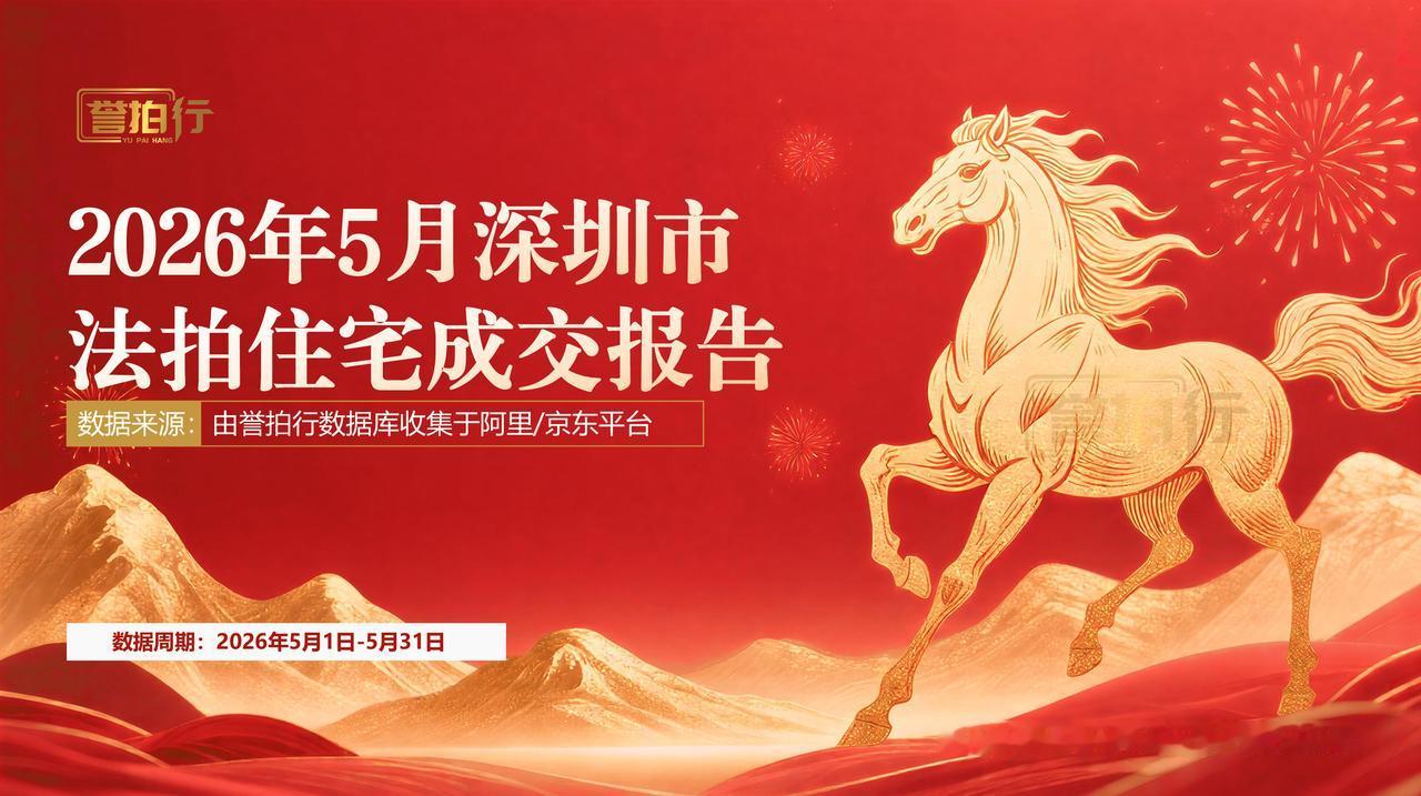 深圳2026年5月法拍住宅，2300人参拍，成交325套，成交金额突破17亿~