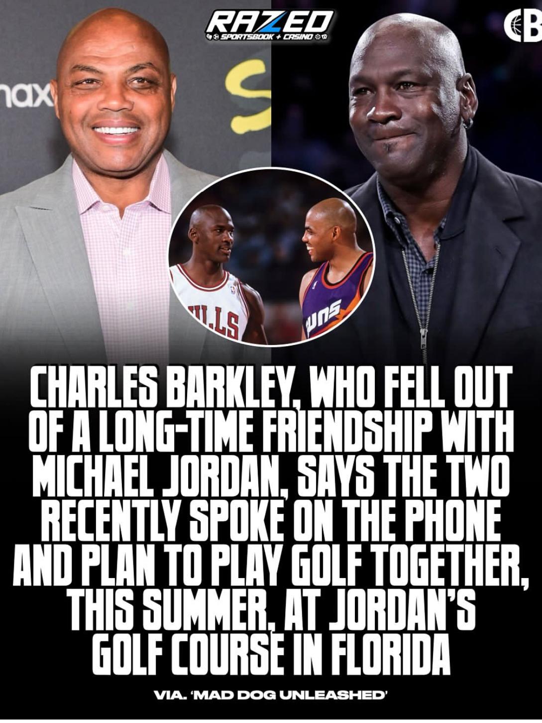 巴克利和乔丹的关系即将破冰！近日，巴克利本周在SiriusXM电台节目《Mad