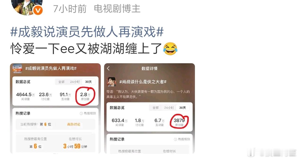 先在自己的热搜里造谣别人，等别人忍无可忍去反击以后再拿别人给的流量吹数据，套路太