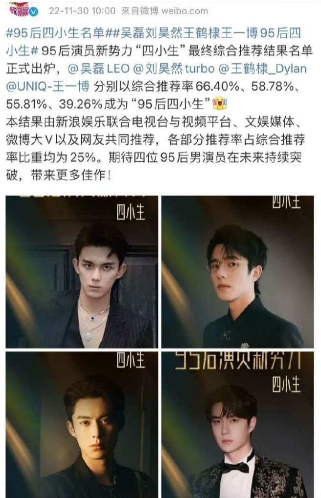 2022年多家媒体评选的95生花