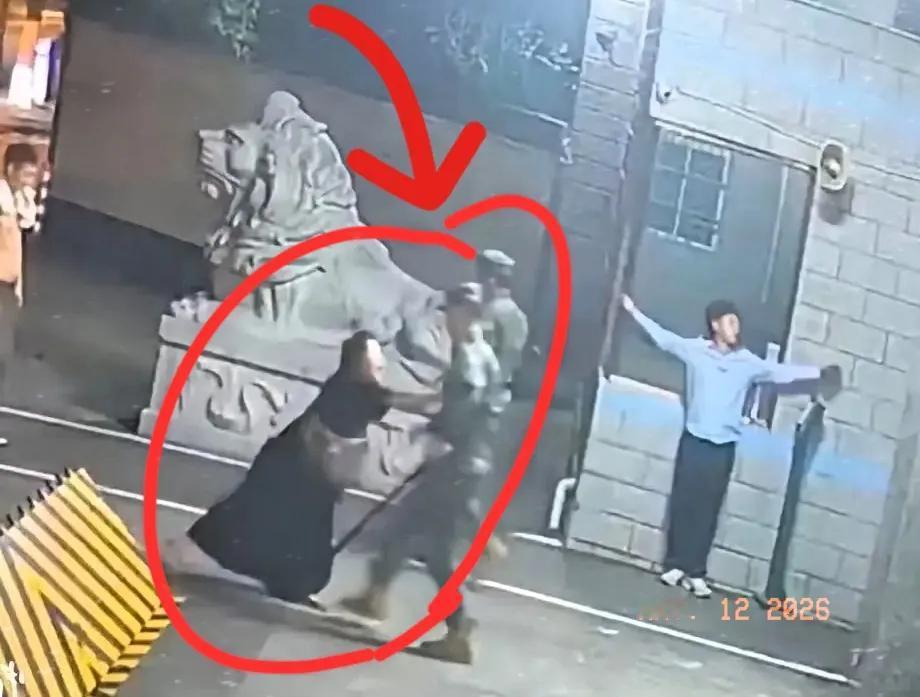 男子半夜被人追着打，赶紧跑到武警营门口求助。同行一名女子冲上前，居然还敢对执勤的