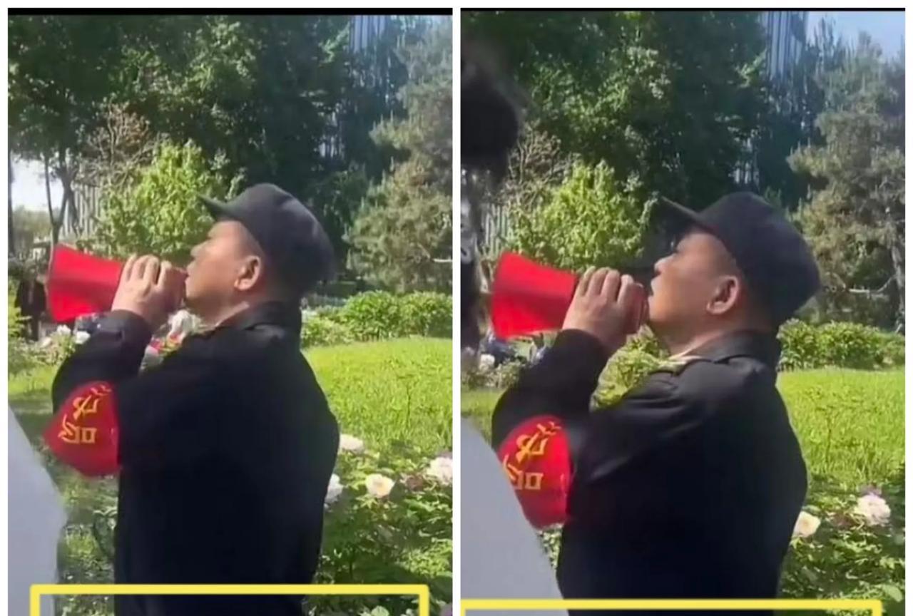 尴尬了，这脸真没地方搁了，保安大叔硬核喊话进牡丹花丛拍照的大妈：那丑的，贼拉黑