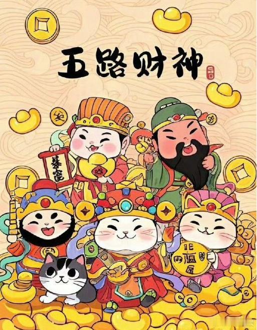 五路财神到你家，发发发。​​​