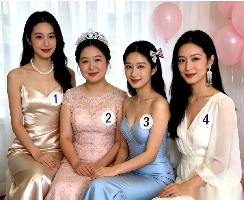 总有人喜欢在这种大喜的日子里，玩“找不同”的游戏。哪个伴娘比新娘好看？谁的气