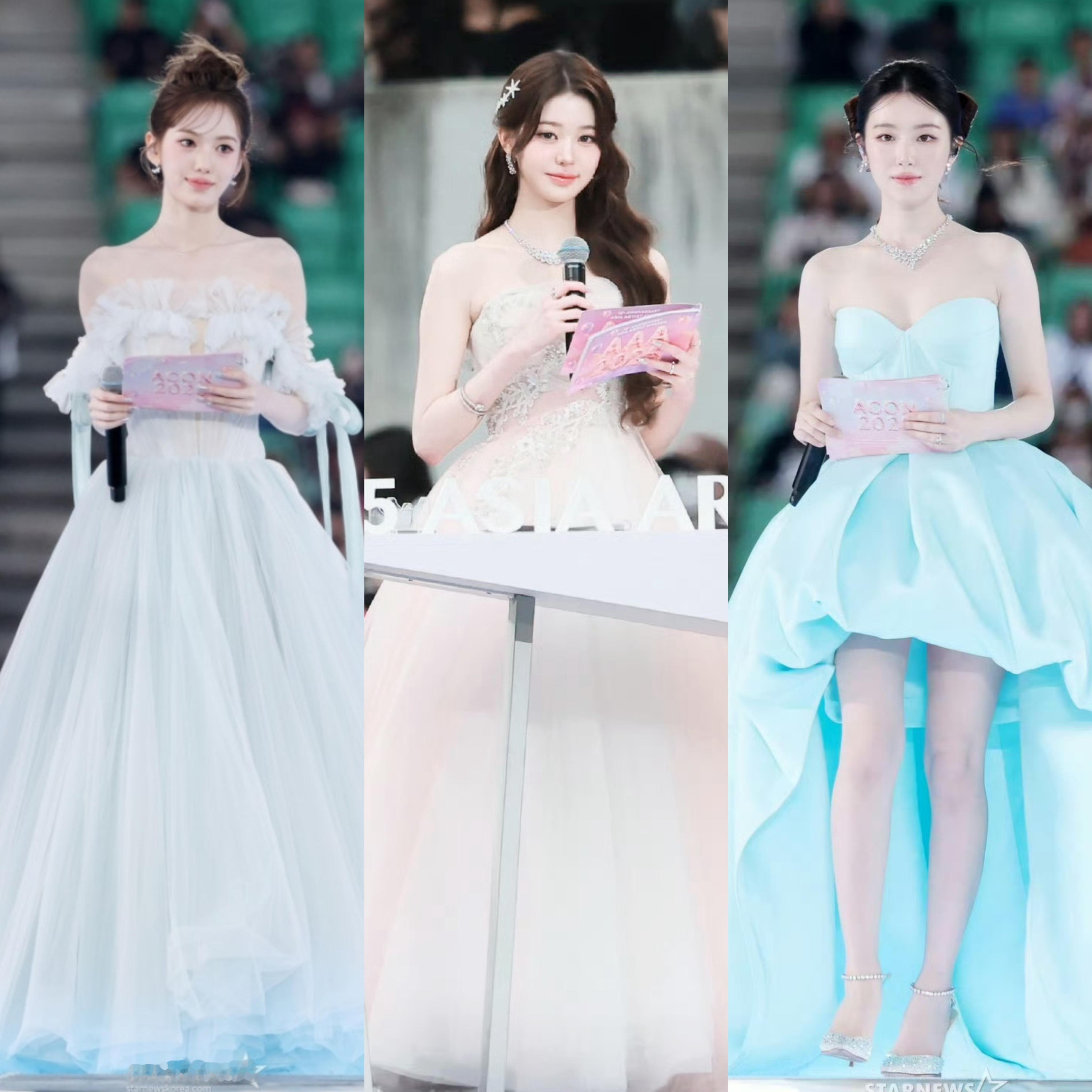 今年AAA的三位女主持李守彬张元英叶舒华