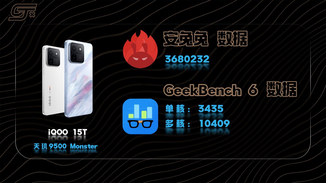 再和大家聊聊iQOO15T我们测下来的总体表现吧，这台机器搭载的是天玑9500