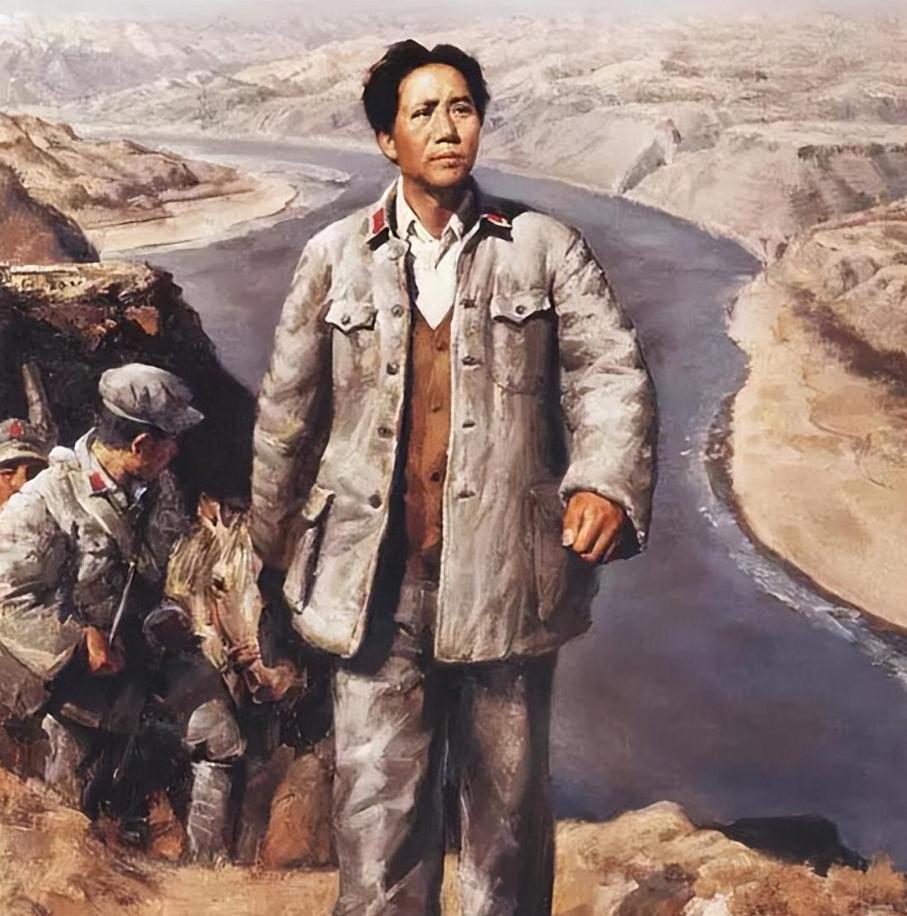 1952年，毛主席视察黄河时，看见一群国民党起义军官正在黄河边搬石头、夯