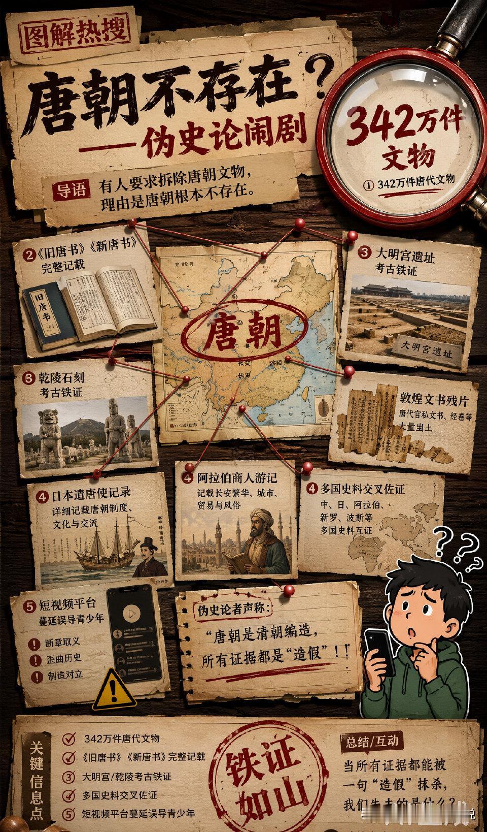 所谓的唐朝不存在最近引起热议，给我的感觉是在恶心质疑西方伪史的人们。为了足够抓眼