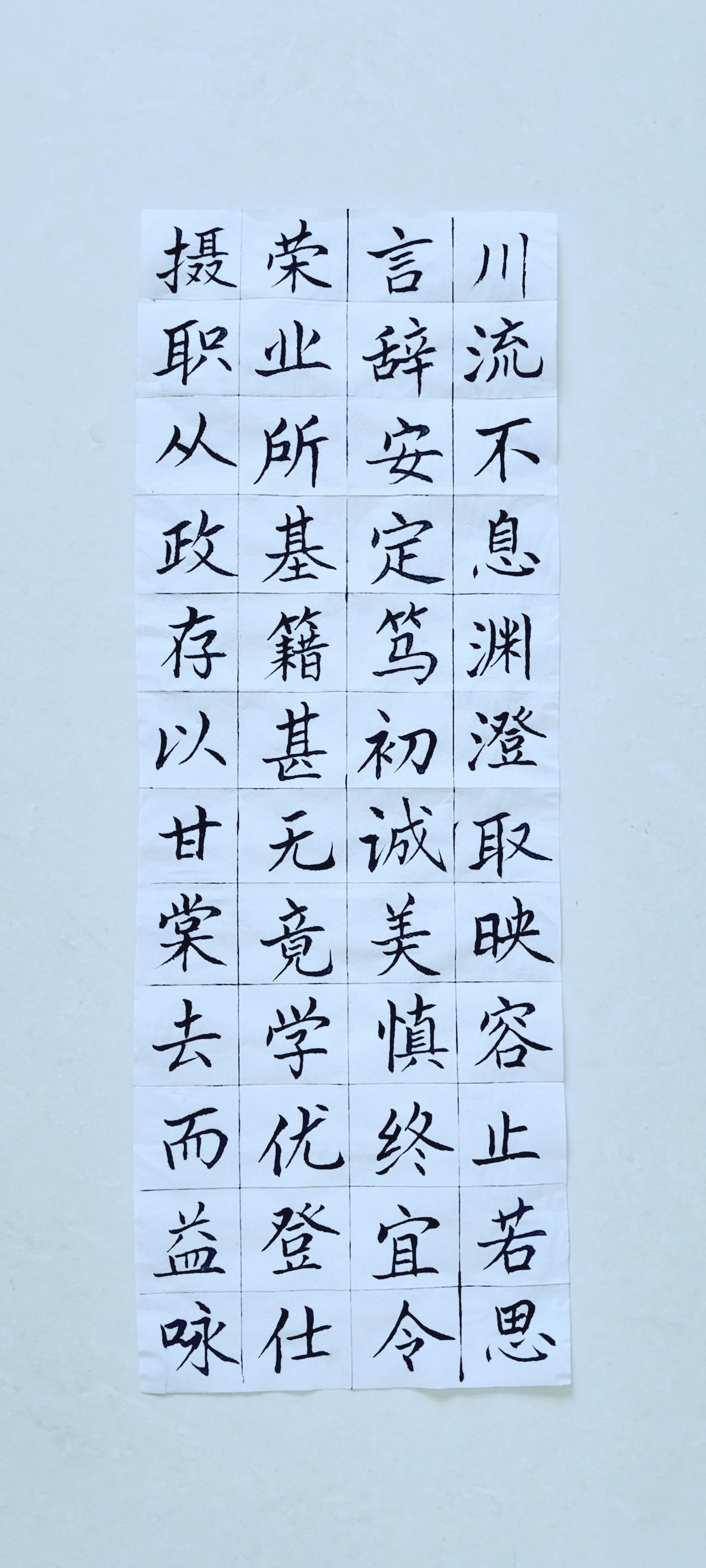 第五十二天《千字文》（7）正楷毛笔练习！