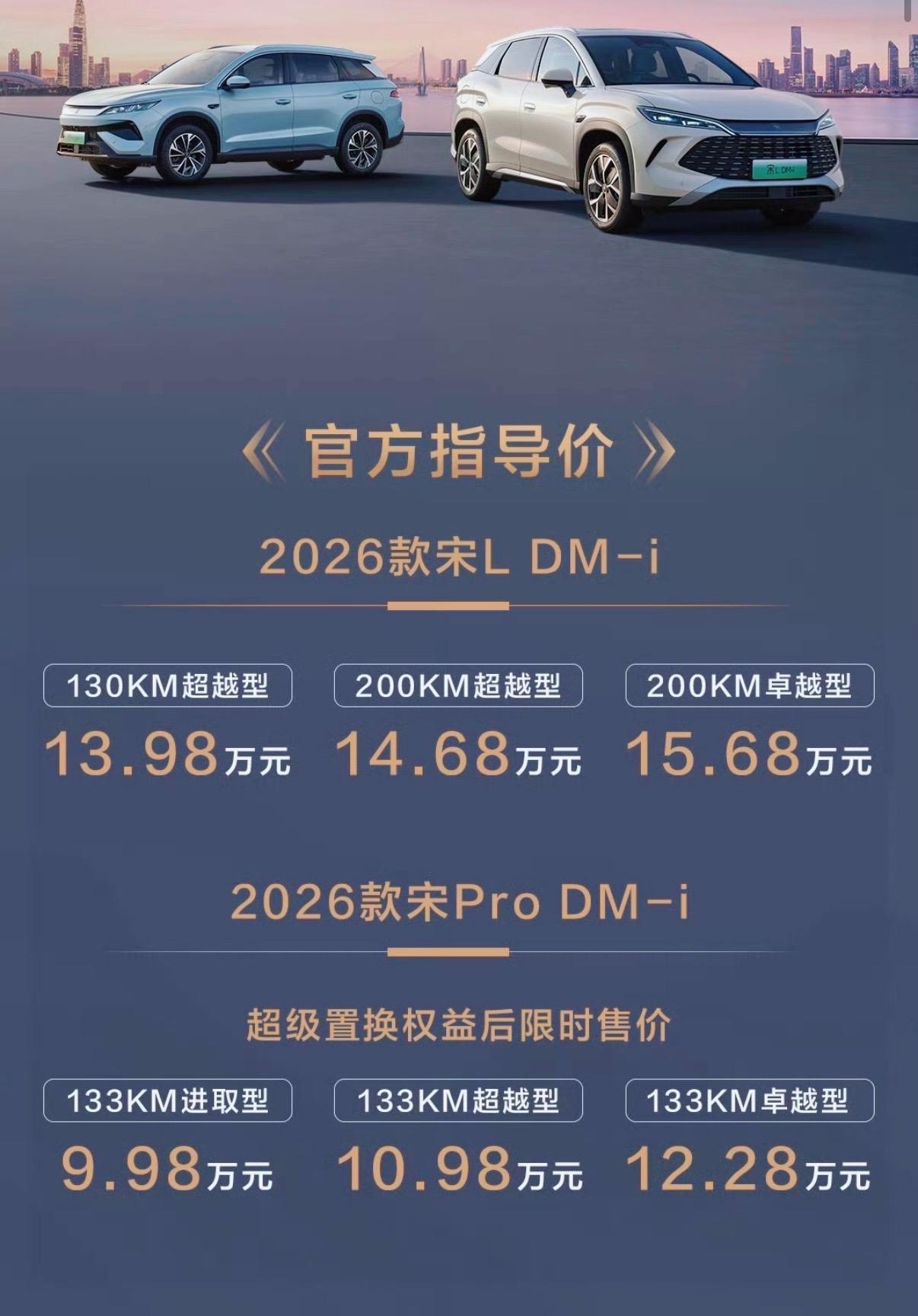 百万车主认证过的冠军SUV又上新了，2026款宋LDM-i今晚上新，售价13.