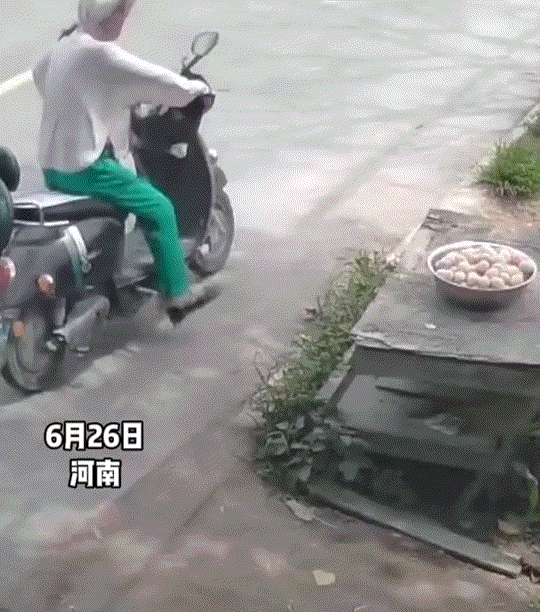 6月30日金羊网报道，河南，一户人家晾晒在自家门口晾晒的一整盆大蒜凭空没了，户主