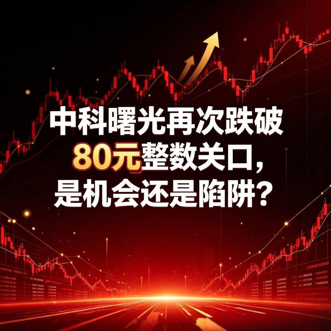 中科曙光再次跌破80元整数关口，是机会还是陷阱？股价跌破整数关口，常会牵动投资者
