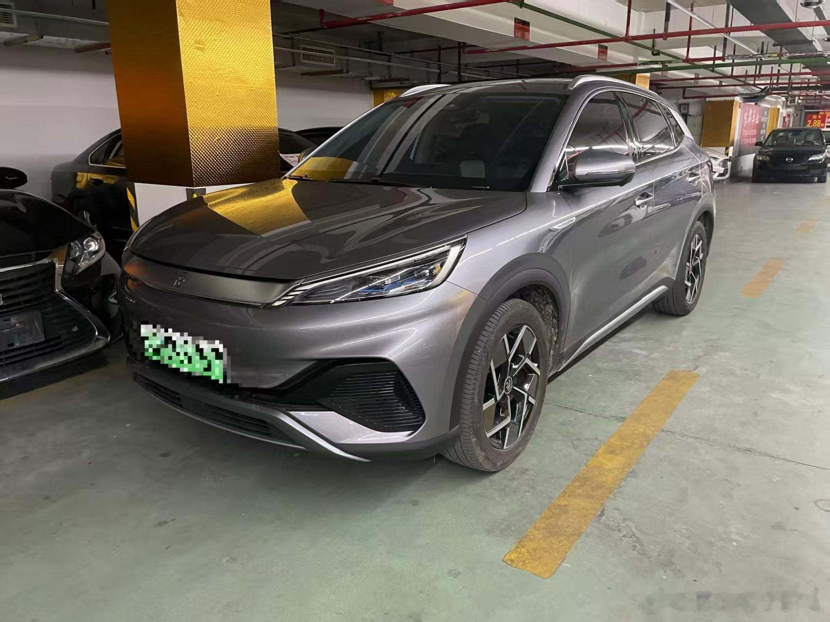 22年7月上牌比亚迪元Plus纯电续航510指导价15.98，一手两件补漆