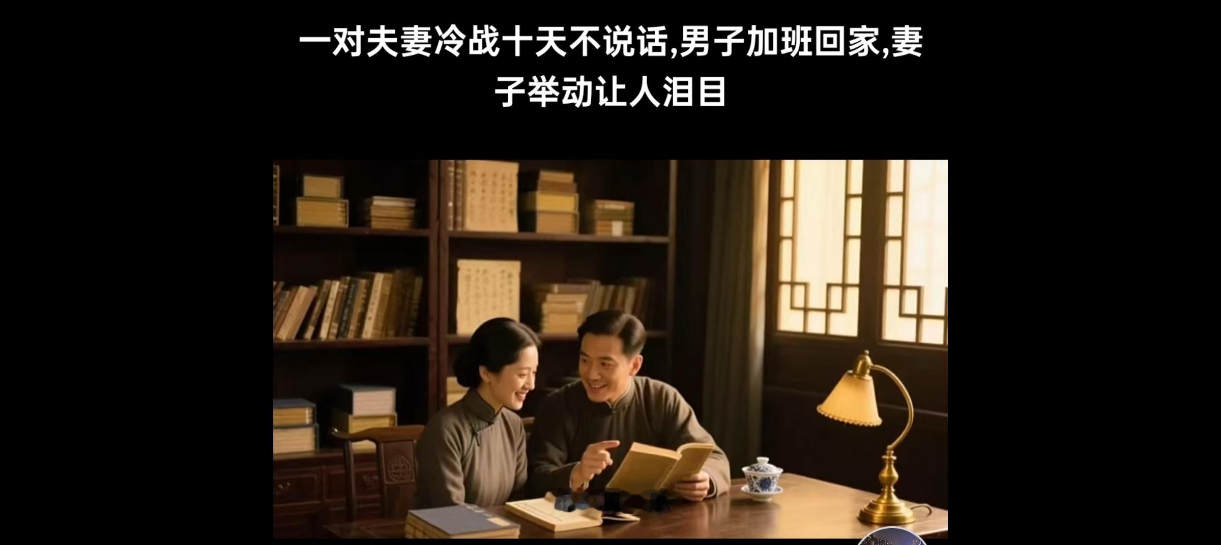 山东一对夫妻冷战10天不说话，男子深夜加班回家，见妻子没留饭失望进屋...