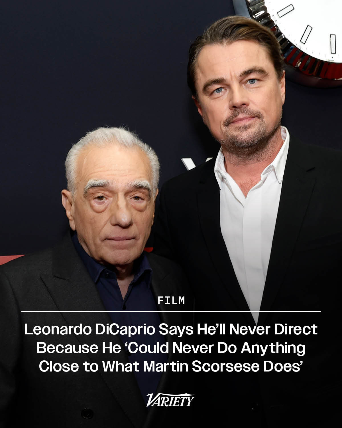 莱昂纳多·迪卡普里奥表示他“绝不想执导”电影：“总有人问我是否想当导演。我说，‘