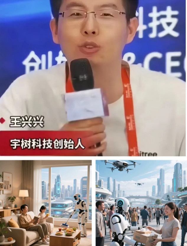 王兴兴说“10年后机器人养全人类，大家都不用上班”，这话听着像给打工人画了张超级
