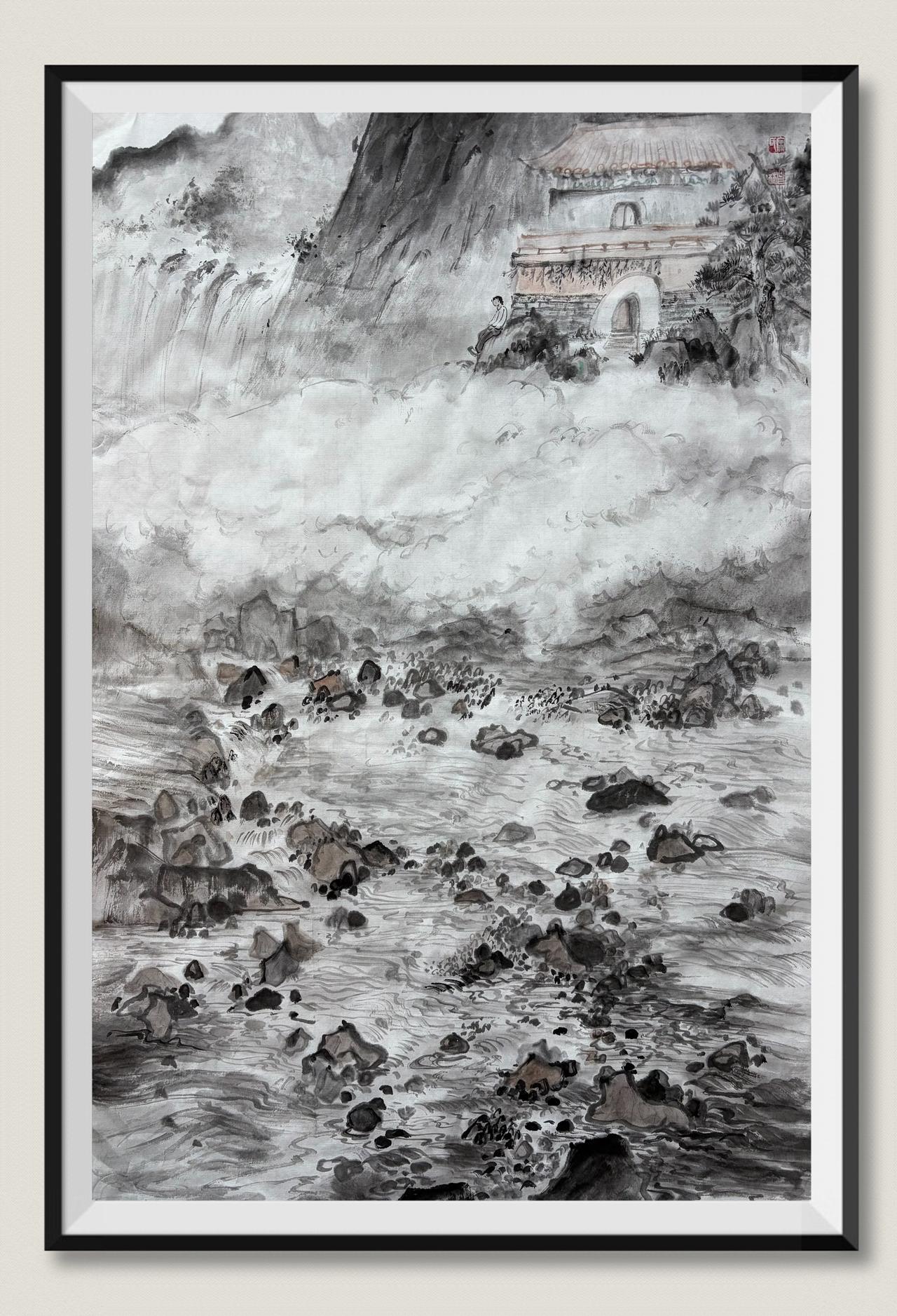 山水小品画欣赏山水写意谁说国画不热门这就是你说的诗意山水画中式美学记录