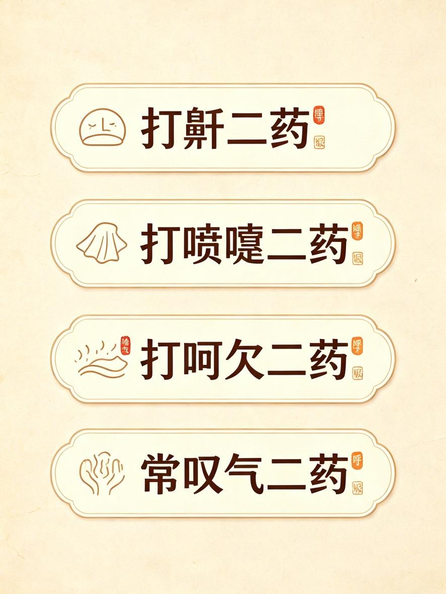 打鼾二药、打喷嚏二药、打呵欠二药、常叹气二药，8个经典中成药，一文总结同样都