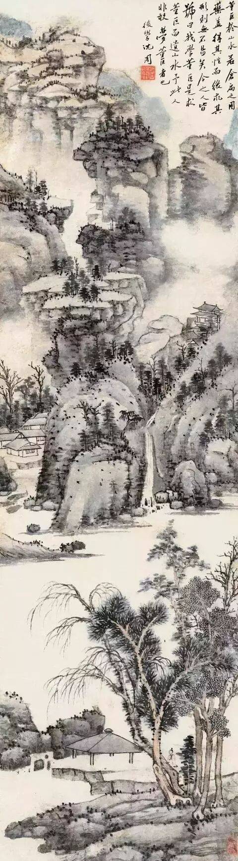 沈周国画。沈周（1427-1509），吴门四家之首，明代杰出书画家，江苏苏州人。