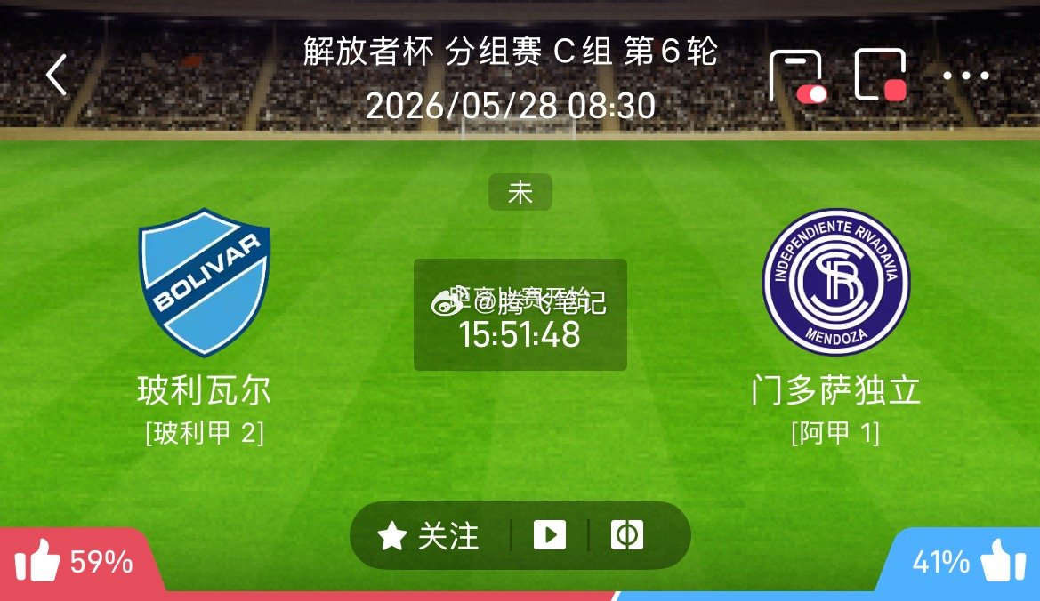 004解放者杯｜玻利瓦尔VS门多萨独立从两队综合状态来看，玻利瓦尔主场战力