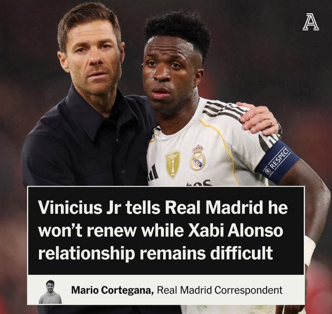 欧洲转会新闻！★无法弥合的裂痕！维尼修斯已经告知皇马，由于和主教练阿隆索关系